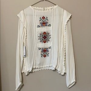 White Crow embroidered shirt